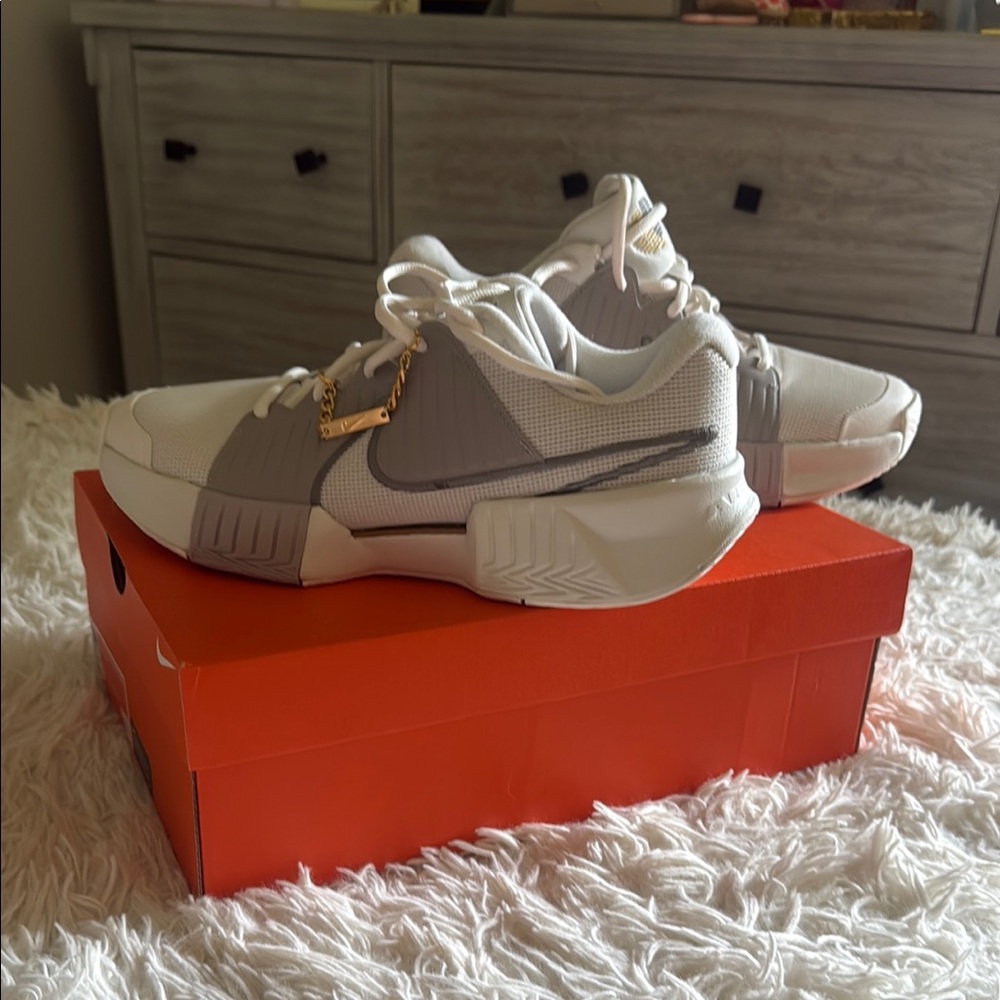 Nike White and Gray Athletic Shoes